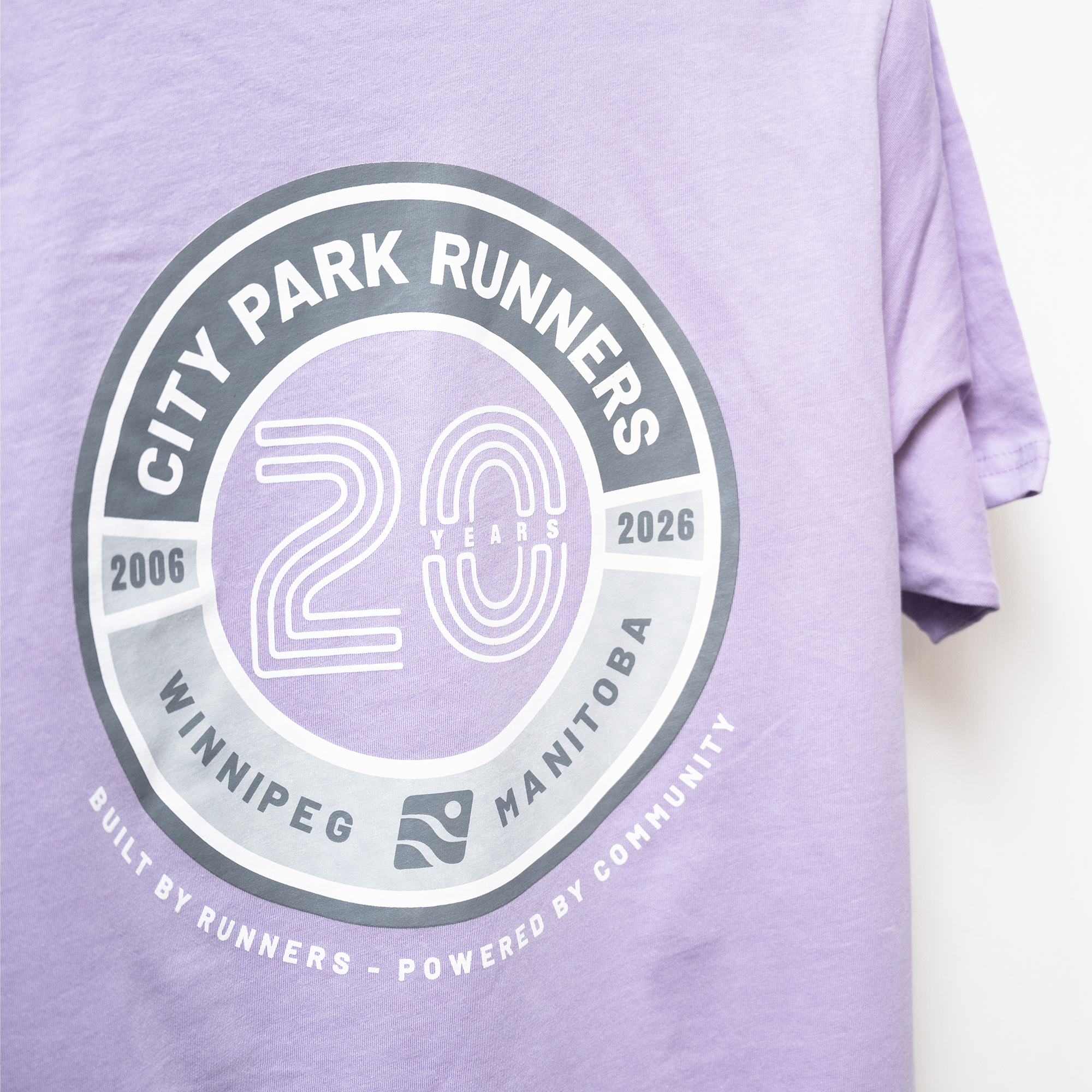 20th Anniversary Embroidered Front T-Shirt Print Back
